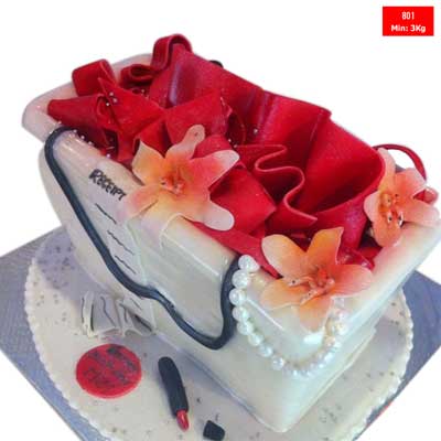 "Round shape black forest cake - 1kg + 12 mixed roses flower basket - Click here to View more details about this Product